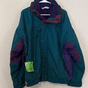 Columbia Purple Jacket with Teal Accents